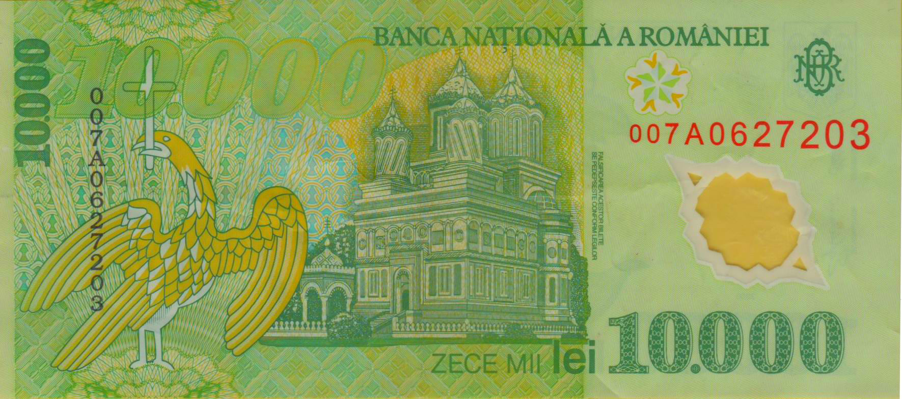 Romania 10000 2000 XF P-112/a
